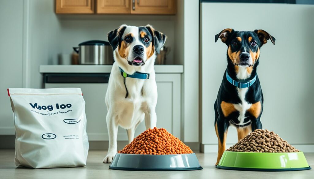 Transitioning to new dog food